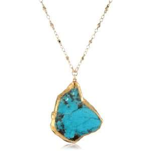 Heather Gardner Bold Collection Turquoise Color Slice Necklace