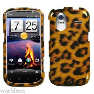 HTC Amaze 4G Ruby T Mobile Hard Case Snap On Cover Cheetah Leopard Fur 