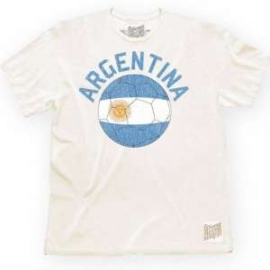  Argentina Soccer White Retro Brand 2010 World Cup T Shirt 