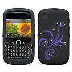 Floral Phone Cover Silicone Case for RIM Blackberry Curve 8520 8530 