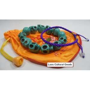   Skull   Purple String Bracelet & Mala bag   J029 Arts, Crafts