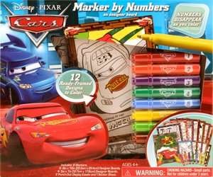   & NOBLE  Disney Pixar Cars Marker by Numbers Boxed Kit by GIDDY UP