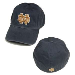  Notre Dame Fighting Irish Navy Franchise Fitted Slouch Hat 