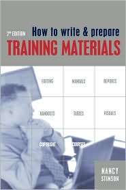 How to Write and Prepare Training Materials, (0749437235), Nancy 