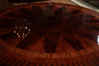 72 Round American Made Dining table  Flame mahogany  
