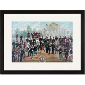  Black Framed/Matted Print 17x23, Militia Worsted Mills 