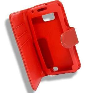  [Aftermarket Product] Red Faux Leather Book Wallet Card Holder 