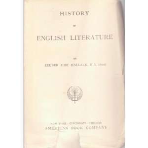   History of English Literature M.A.,Reuben Post Halleck Books