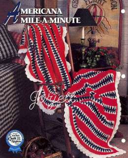 Americana Mile A Minute Afghan contest winner pattern  