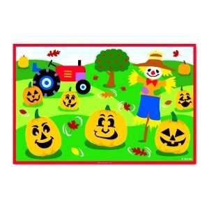   Fall Collection   Kids Multi Colored Placemat w Pumpkin Designs Baby