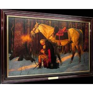   Print Prayer At Valley Forge By Arnold Friberg Framed 