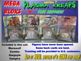   Bloks Plasma Kreaps Series 7 Vampire Werewolf Zombie Gargoyle Unopened