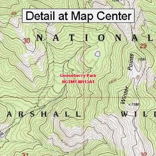 USGS Topographic Quadrangle Map   Gooseberry Park, Montana (Folded 