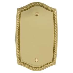 Solid Brass Georgian Design Blank Plate   Polished & Lacquered Brass