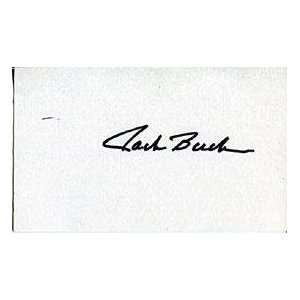  Jack Buck Autographed 3x5 Card   MLB Cut Signatures 