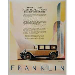  1926 Vintage Franklin Sedan Automobile E. Everett Henry 