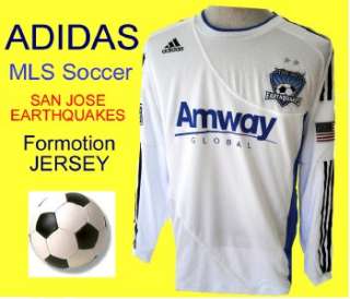NEW Mens $120 ADIDAS San Jose EARTHQUAKES SOCCER MLS Authentic Away 