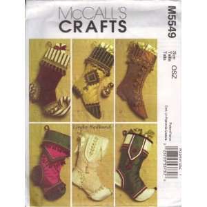  McCalls Crafts Sewing Pattern M5549 Christmas Stockings 