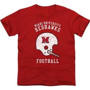  NCAA Miami University RedHawks Club Slim Fit T Shirt   Red 