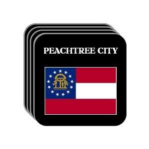  US State Flag   PEACHTREE CITY, Georgia (GA) Set of 4 Mini 
