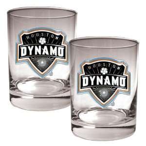  Houston Dynamo 2pc Rocks Glass Set