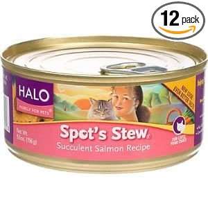 Halo Purely For Pets Spots Stew Cat, Salmon, 5.50 Ounce (Pack of 12 