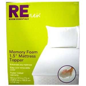   Essentials 1.5 Memory Foam Mattress Topper   Twin