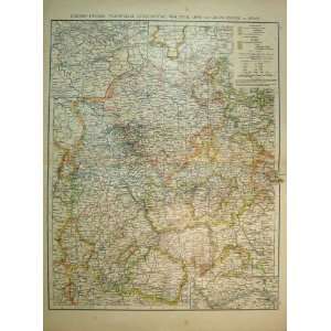 1895 Universal Map Prussia Lippe Grand Duchy 