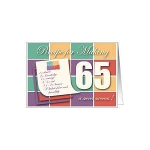  65 Birthday Card Recipe for Sweet Success Card Toys 