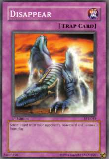 YuGiOh Trap Card Mint 1st Edition {SYE 049} DISAPPEAR  