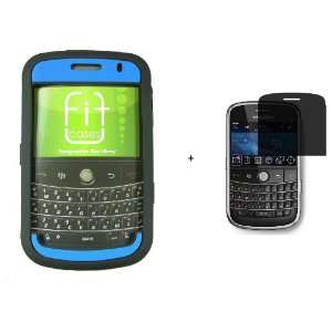  BLACKBERRY BOLD 9000 iCASE PREMIUM BLUE & BLACK SILICONE 