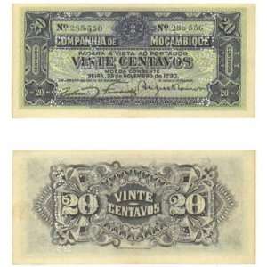  Mozambique 1933 20 Centavos, Pick R29 