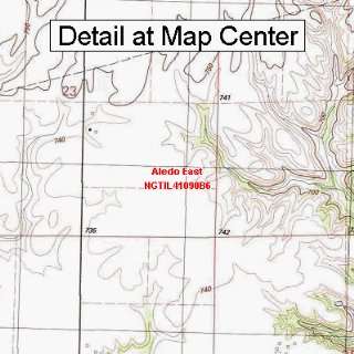 USGS Topographic Quadrangle Map   Aledo East, Illinois (Folded 