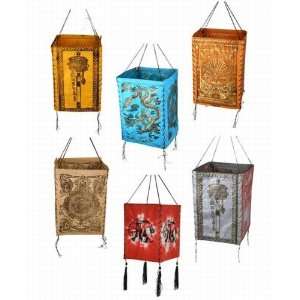    Assortment Of 6 Tibetan Rice Paper Lanterns