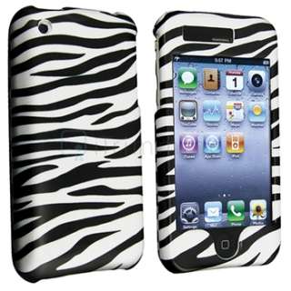 For APPLE IPHONE 3G 8GB 16GB 3GS ZEBRA PROTECTOR HARD CASE COVER White 