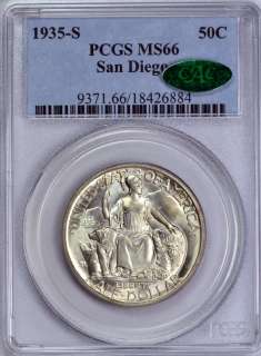 1935 S SAN DIEGO PCGS MS 66  STRONG MINT LUSTER  