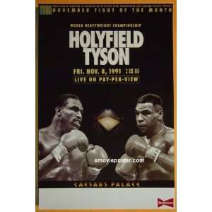  HOLYFIELD VS TYSON 11 08 91 one sheet movie poster 