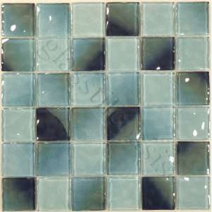  Caribbean 2 x 2 Blue Splash Series Glossy Glass Tile 