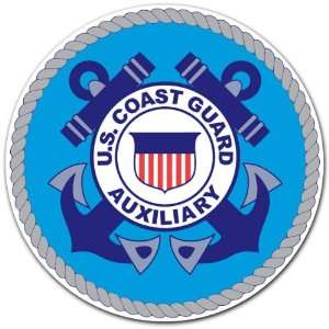  United States Coast Guard Auxiliary Sticker 4x4 