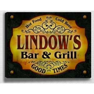  Lindows Bar & Grill 14 x 11 Collectible Stretched 