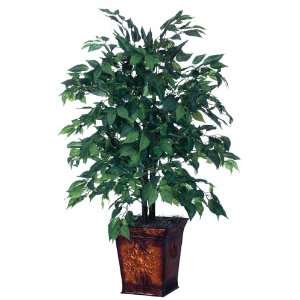  4 Potted Artificial American Elm Bush in Fancy Distressed 