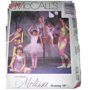  McCalls 5774 sewing pattern Girls Easy Leotards 