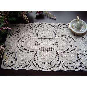  Unique Vintage Hand Embroidered/cutwork Placemat16x24 