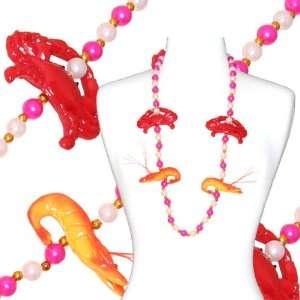  Louisiana Shrimp and Crab Mardi Gras Specialty Bead 