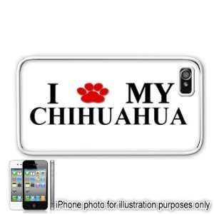 Chihuahua Paw Love Dog Apple iPhone 4 4S Case Cover White 