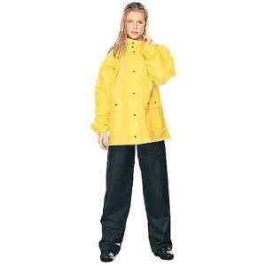   PVC Unisex 2 Piece Black and Yellow Rainsuit   Size  2XL Automotive
