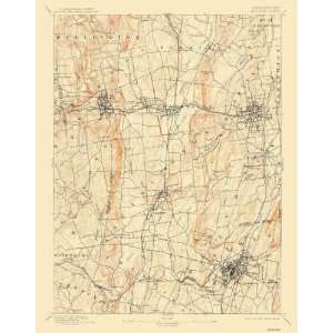  USGS TOPO MAP MERIDAN SHEET CONNECTICUT (CT) 1893