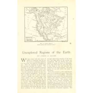  1907 Unexplored Region of Earth Africa Asia Americas 