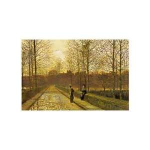  In The Golden Gloaming by John Atkinson Grimshaw. size 14 