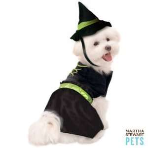  Martha Stewart Witch Dress Up Halloween Dog Costume 